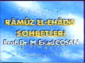 Hadis Sohbeti - 01.09.1996  - Prof. Dr. Mahmud Esad Coşan Rh.A