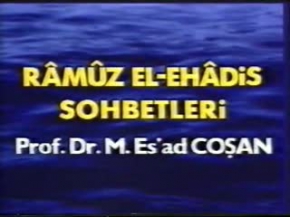 Hadis Sohbeti - 07.07.1996  - Prof. Dr. Mahmud Esad Coşan Rh.A