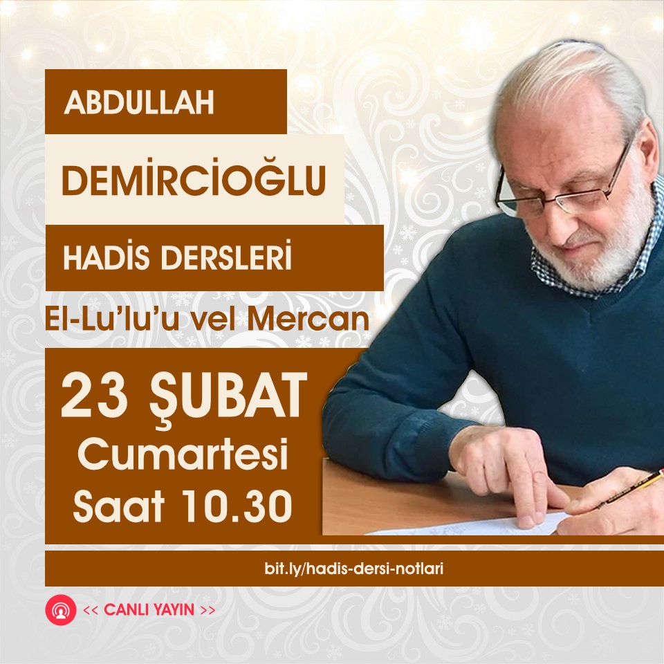 Hadis Derslerimiz Devam Ediyor