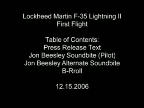 F-35 Lightning II First Flight B-Roll