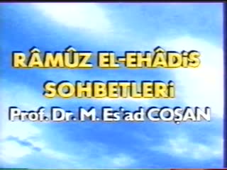 Hadis Sohbeti - 22.09.1996  - Prof. Dr. Mahmud Esad Coşan Rh.A